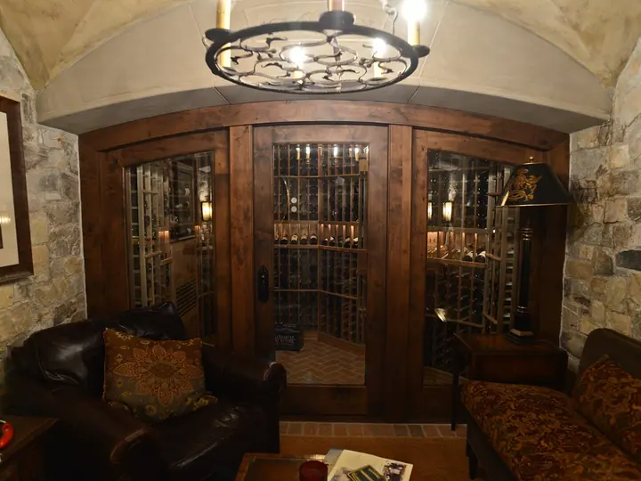 Custom wine cellar project by Beer Architectural Group